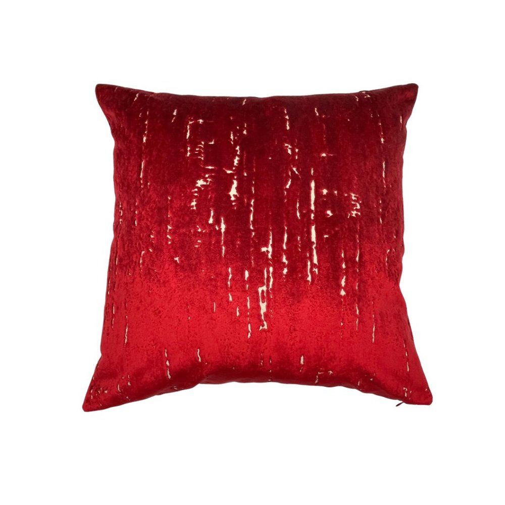 Two Luxe Red Velvet Pillow Covers (2 Covers Included) - Picture 4 of 5